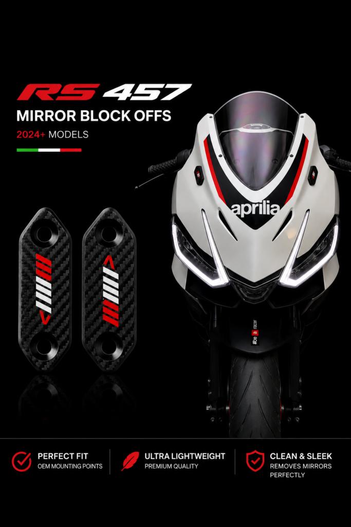 Aprilia RS 457 Mirror Block offs